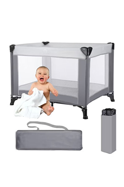 TAKHTEELA حظيرة لعب للأطفال بتصميم مستطيل قابل للطي، ساحة لعب آمنة للأطفال ال...