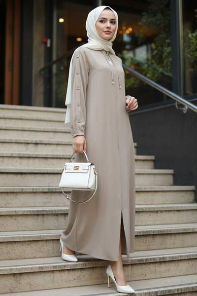 N.S NEVA STYLE Ferace bej cu fermoar 45320BEJ