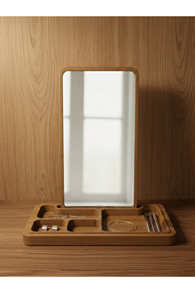 EkaWood Sevgililer Günü Hediyesi | Ahşap Aynalı Takı Makyaj Kutusu