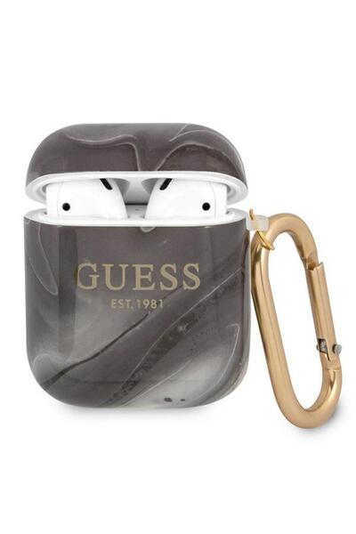 Guess Marble Black Case for Apple AirPods 1/2 - Stylish Protection
