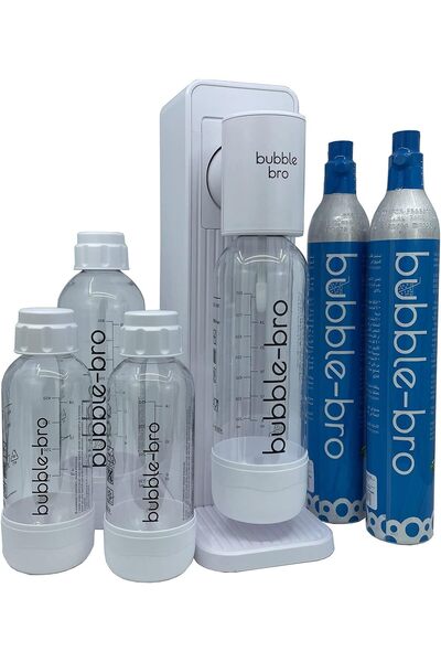 bubble-bro عبوة عائلية من صانع المياه الفوارة من بابلبرو أوريجين (أبيض)
