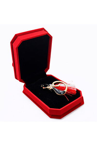 OEM Broșă Mărțișor Pisică Neagră cu Șnur Alb-Roșu, Accesoriu Elegant de Primă...