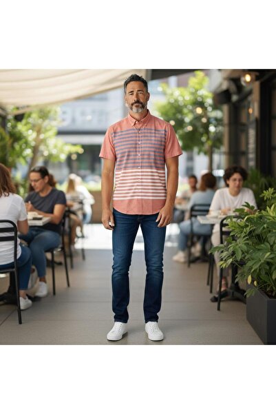 OwenLife Owen Life Cotton Fabric Slim Fit Patterned Shirt