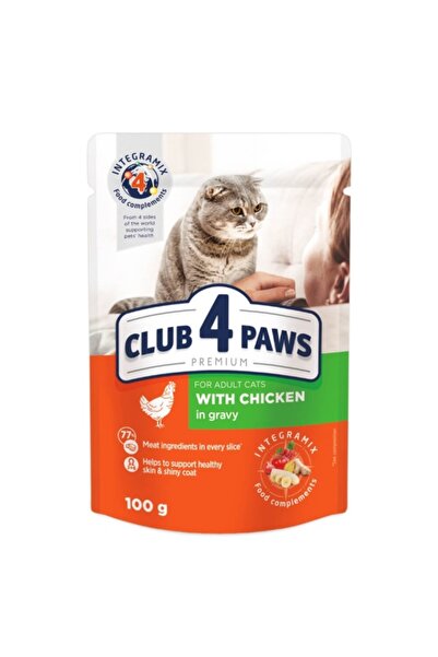 Club4Paws Club 4 Paws Cat - Hrană umedă premium - Pui - 100 g