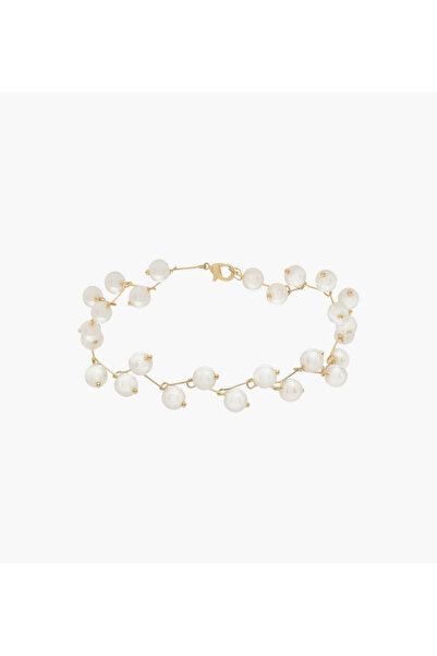 Lifestyle Metal Pearl Choker Necklace