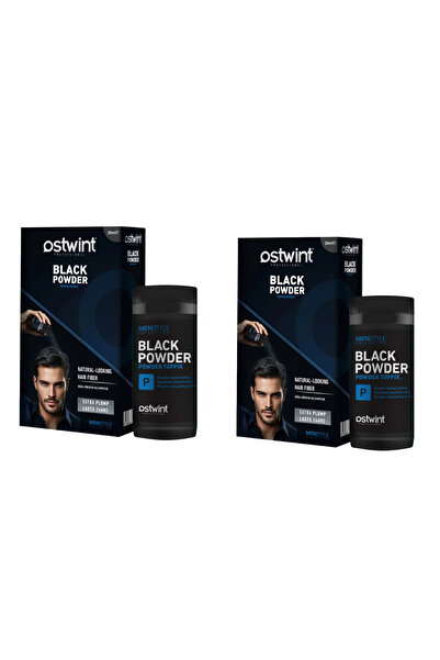 Ostwint Pachet de 2x Ceară pudră neagră - Pentru păr negru și subțire 20g