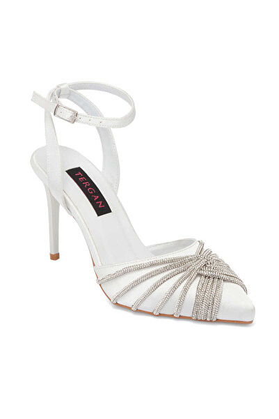 Tergan Beyaz Tekstil Kadın Abiye Ayakkabı - K25Y1AY67812-P9X