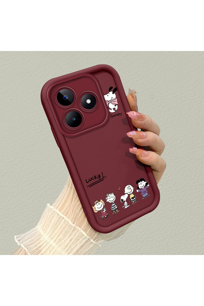 ucuc حافظة سيليكون حمراء اللون متوافقة مع هاتف Realme Note 50، حماية ضد الصدم...