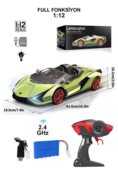 Tıfıl Toys Uzaktan Kumandalı Şarjlı Işıklı Full Fonksiyon Lamborghini Sian Ra...