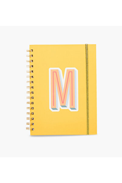 Lifestyle Initial M Print Notebook with Spiral Binding - 80 Pages