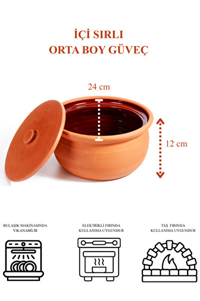 tureks pottery Glazed Casserole Pot Medium