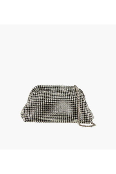 SASHA Embellished Clutch with Detachable Chain Strap