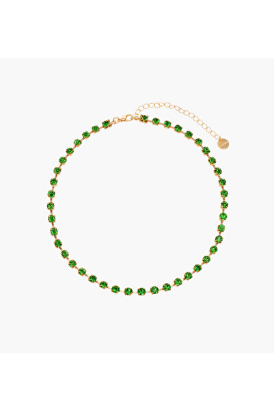 Lifestyle Metal Crystal Embellished Choker Necklace