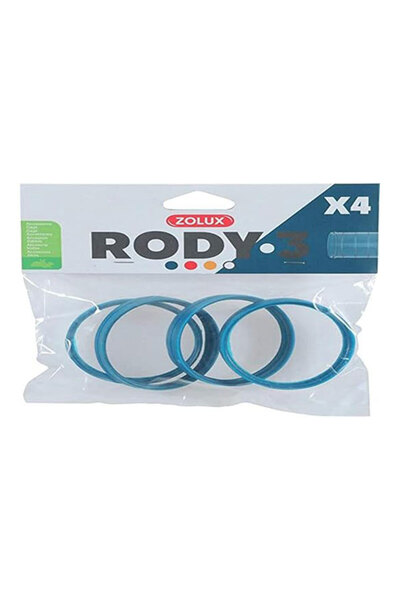 Zolux 4 حلقات توصيل لأنبوب رودي الأزرق بقطر 6 سم للقوارض
