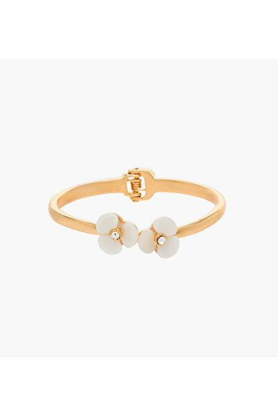 Lifestyle سوار معدني مزين بنقوش زهرية