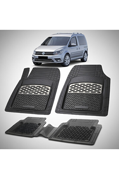 TEAMCAR Covorașe tip tavă compatibile cu Volkswagen Caddy 2015-2020, argintii