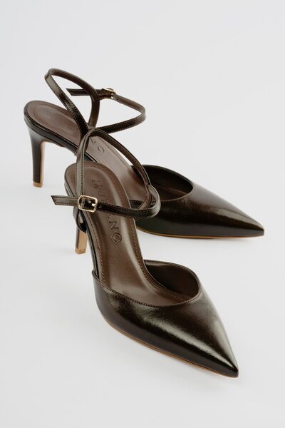 Mubiano Women's Stiletto Pointed Toe Heeled Shoes Irisa Brown