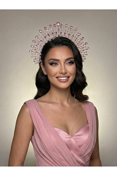 Magic Tiara Kristal Işıltılı Gelin Tacı – 7 Renk Seçeneğiyle Işıldayın