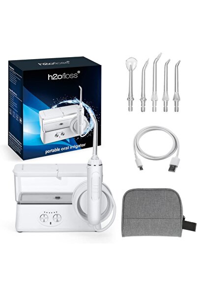 h2ofloss h2O Water Flosser for Teeth, Oral Irrigator with 5 Jets 6 Modes IPX7...