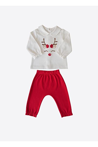 kitikate Organic New Year's Deer Set of 2 Red