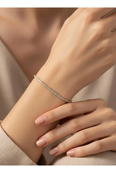 BİJU YILMAZ سوار ستيل جولد ميني راوند ستون واتر رود - 26slb35