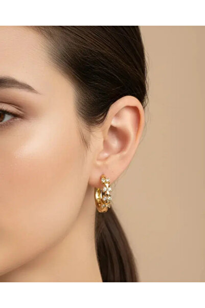 BİJU YILMAZ Xuping Gold Mini Hoop Earrings - 25-Xpkp302