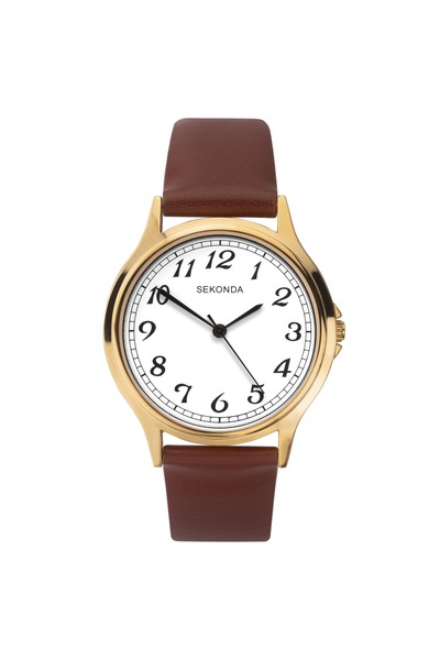 Sekonda Sekonda, Sekonda, Quartz Leather Strap Watch, 1684.82, For Men