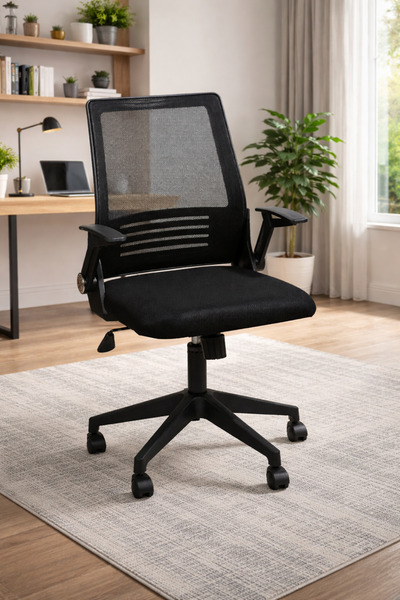 DİĞER1111 OFİS PLUS File Sırtlı Ofis Koltuğu, Hareketli Kollu Oynar Kolçaklı ...