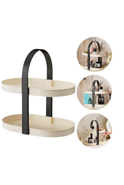 ECARLA Органайзер за козметика, за баня, 2 нива, Ecarla, 33 x 20 x 33 см, CB57