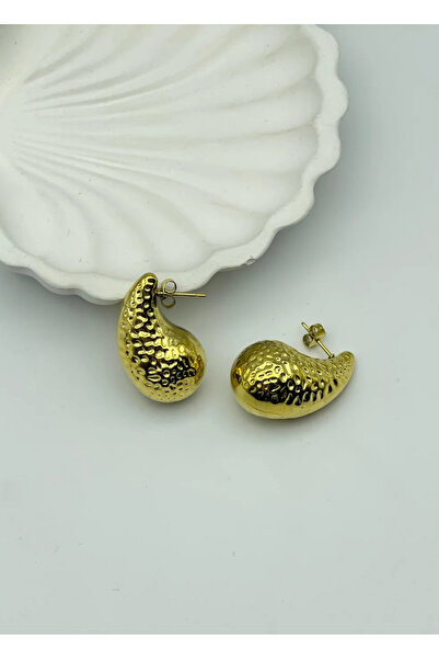 BİJU YILMAZ Steel Gold Drop Earrings 25-Clk17