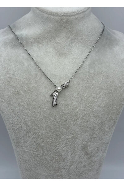 BİJU YILMAZ Steel Silver Crispy Necklace - 25-Ctr407