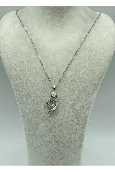 BİJU YILMAZ Steel silver snake necklace - 25-ctr280