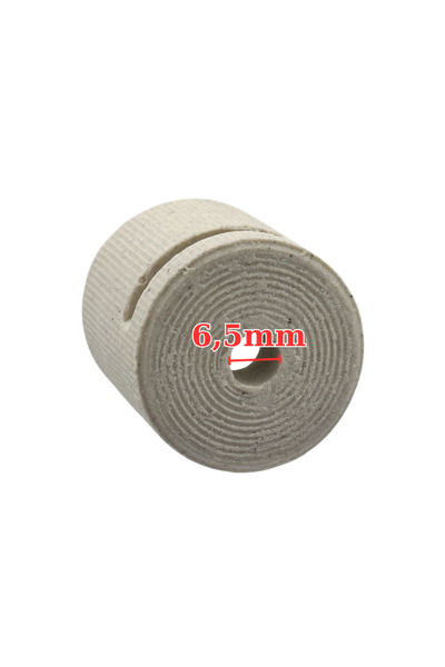 Parmis Elektrikli Isıtıcı Cam Rezistans Ucu Porselen Başlık – 6,5 mm / 10 mm İç Çap – 3 cm Porselen Yalıtım