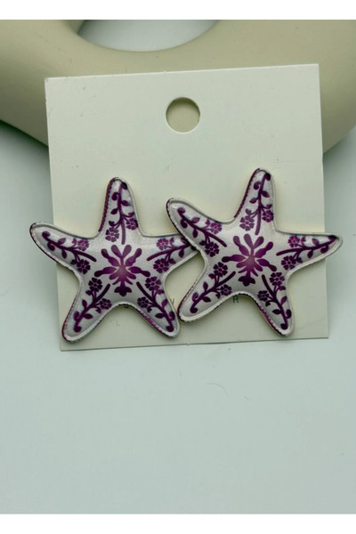 BİJU YILMAZ Vip Starfish Purple Earrings - 25-Vip290