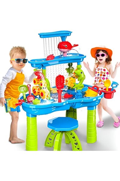 OmniDC Masă de joacă cu 3 niveluri, apă și nisip