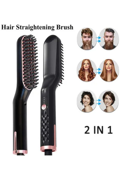 Arabest Men's mini anti-perm beard straight hair comb, with automatic closing...