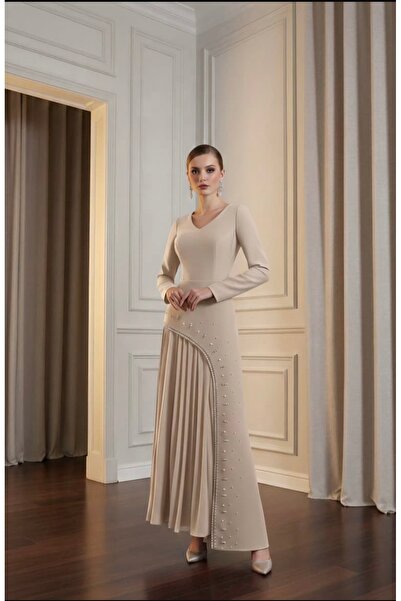 Cutie Barbie evening dress, medical-grade fabric + pleated georgette + pearl ...