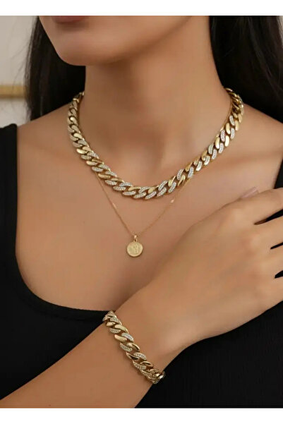 BİJU YILMAZ Xuping Gold Taşlı Gurmet Set - 25-xps11