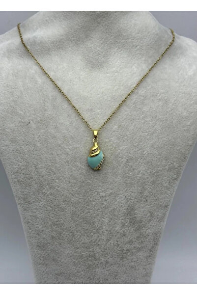 BİJU YILMAZ Steel Gold Oyster Necklace - 25-Ctr296