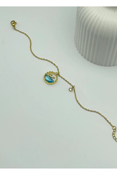 BİJU YILMAZ سوار ذهبي من الفولاذ بتفاصيل سمكة - 25-blk106