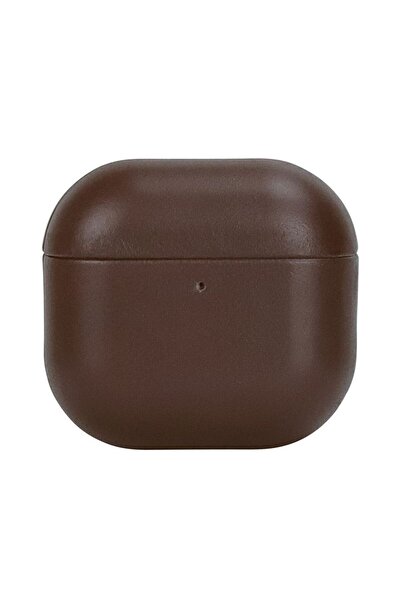 Mobile Origin Genuine Leather Case Compatible with AirPods 4, Brown