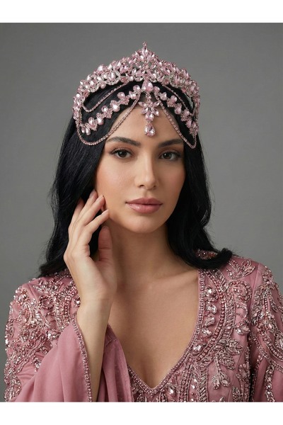 Magic Tiara Kristal Gelin Tacı – 7 Farklı Renk Seçeneğiyle Işıltılı Zarafet