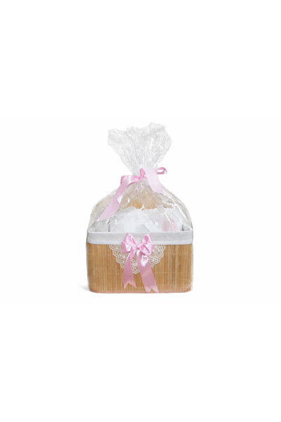 Dany Kids Fashion Baptismal kit + bathing set in bamboo box - pink