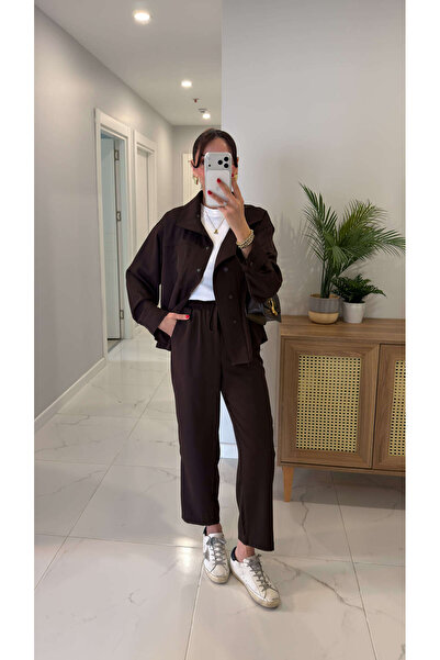 BİRCANÇİL Elevita Kahve Premium Shirted Suit