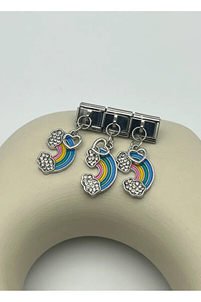 BİJU YILMAZ Steel Silver Rainbow Nomi Charm - 25Crm85