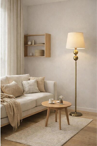 POLENTA مصباح أرضي فرنسي 2 توبول جولد