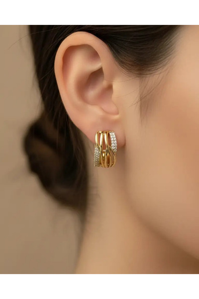 BİJU YILMAZ أقراط ذهبية بتصميم Xuping - 25-xpkp83