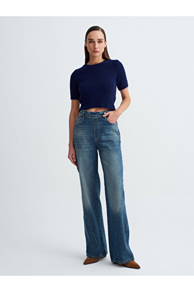 Dilvin 72120 100% бавовна, джинси з бічною блискавкою, сині