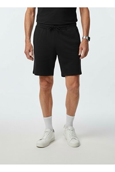 Özgü Spor Giyim Erkek Cepli Beli Bağcıklı Siyah Şort
