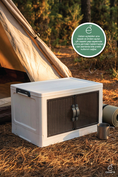 EVONİTA Single Portable Organizer Case with Lid “White & Gray” Multi-Purpose ...